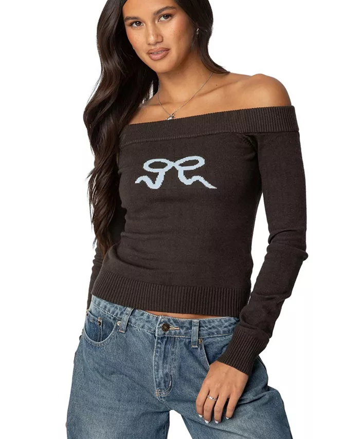 Женский трикотажный топ Tj с открытыми плечами и бантом Edikted, серый
Женский трикотажный топ Tj с открытыми плечами и бантом Edikted, серый