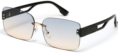 Ретро-очки без оправы прямоугольной формы для женщин, винтажные солнцезащитные очки с алмазной огранкой для мужчин, классические винтажные очки UV400 MTZJH, Blue Yellow
Ретро-очки без оправы прямоугольной формы для женщин, винтажные солнцезащитные очки с алмазной огранкой для мужчин, классические винтажные очки UV400 MTZJH, Blue Yellow