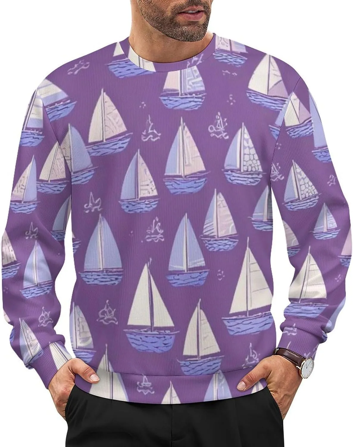 Мужской свитер OMG с длинным рукавом и круглым вырезом HLSDFRES
Мужской свитер OMG с длинным рукавом и круглым вырезом HLSDFRES