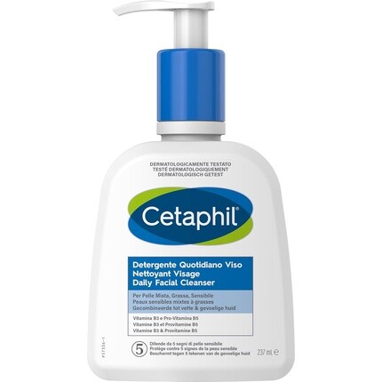 Cetaphil Ежедневное очищающее средство для лица с глицерином, пантенолом и ниацинамидом 237 мл
Cetaphil Ежедневное очищающее средство для лица с глицерином, пантенолом и ниацинамидом 237 мл