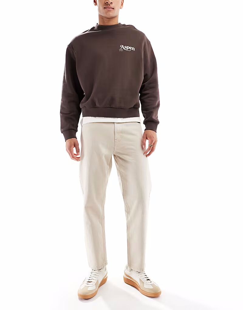 Прямые джинсы Bershka цвета экрю
Прямые джинсы Bershka цвета экрю