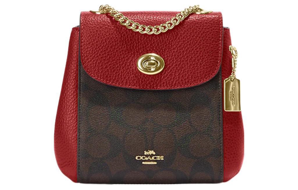 Конвертируемый рюкзак малого размера из покрытого холста с текстурой кожи для женщин, коричневый и красный COACH
Конвертируемый рюкзак малого размера из покрытого холста с текстурой кожи для женщин, коричневый и красный COACH