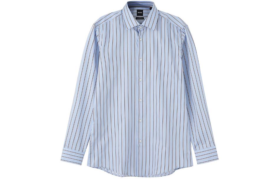 Полосатая поплиновая рубашка HUGO BOSS, светло-голубой
Полосатая поплиновая рубашка HUGO BOSS, светло-голубой
