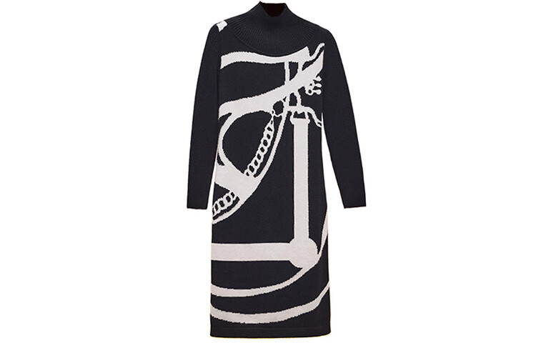 Платье женское Hermes с длинными рукавами, черный / белый
Платье женское Hermes с длинными рукавами, черный / белый