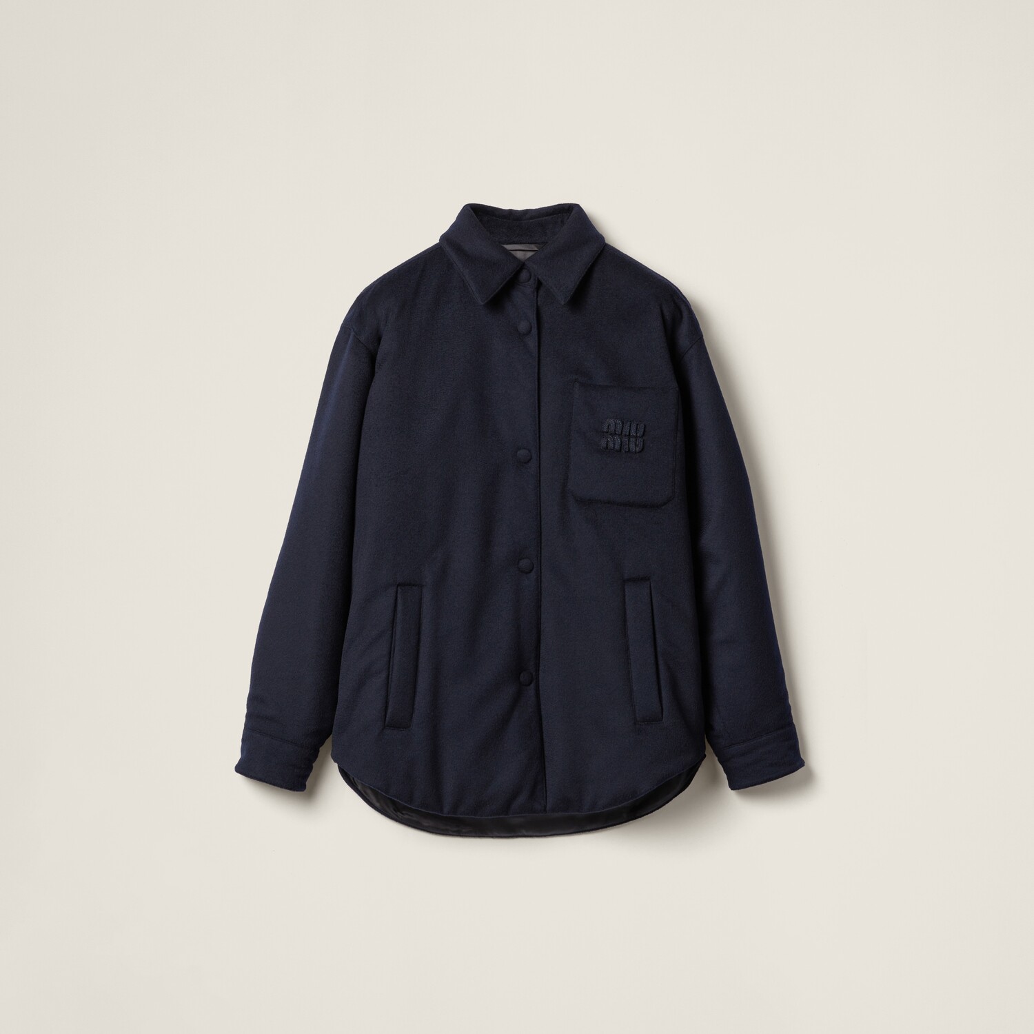 Пуховик из велюра средней плотности MIU MIU, темно-синий
Пуховик из велюра средней плотности MIU MIU, темно-синий