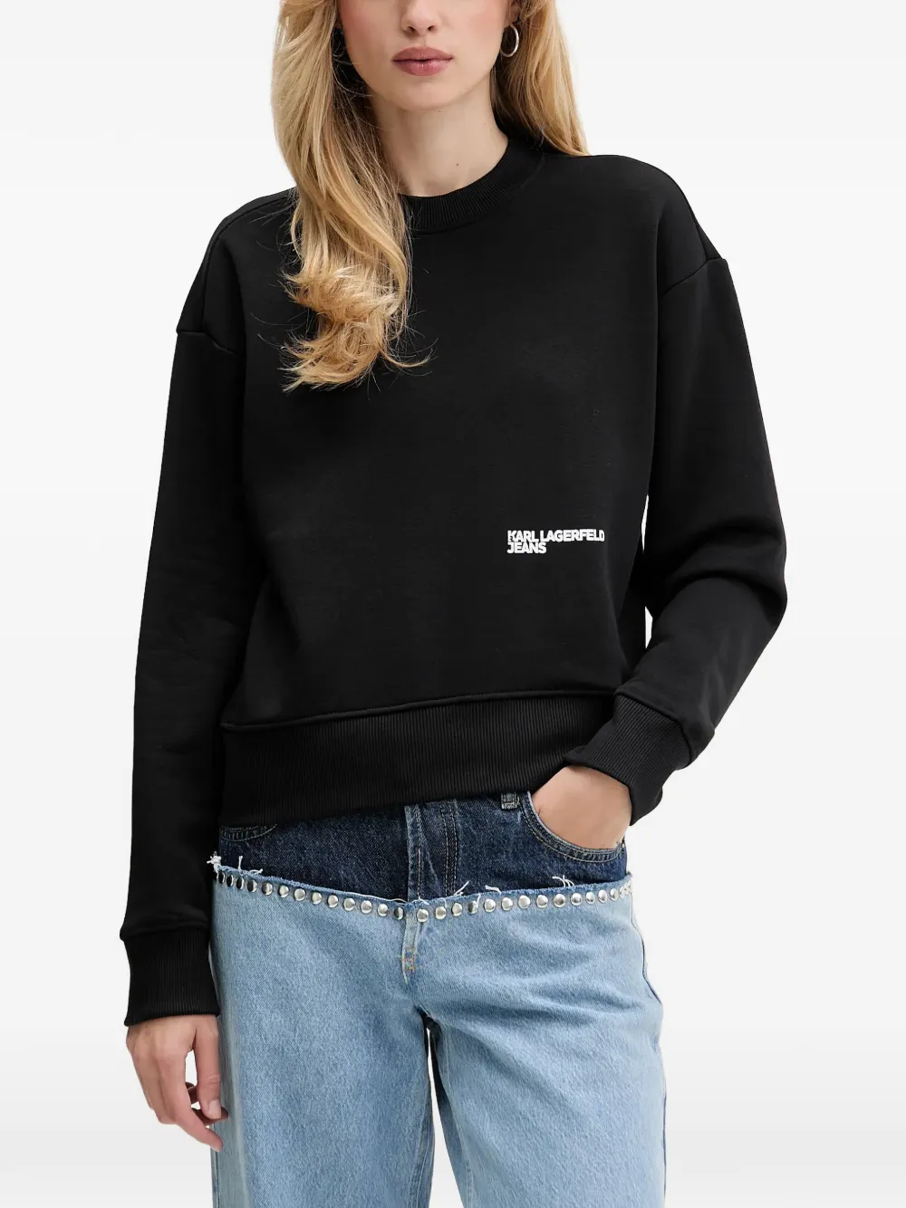 Свитшот с логотипом и круглым вырезом Karl Lagerfeld Jeans, черный
Свитшот с логотипом и круглым вырезом Karl Lagerfeld Jeans, черный