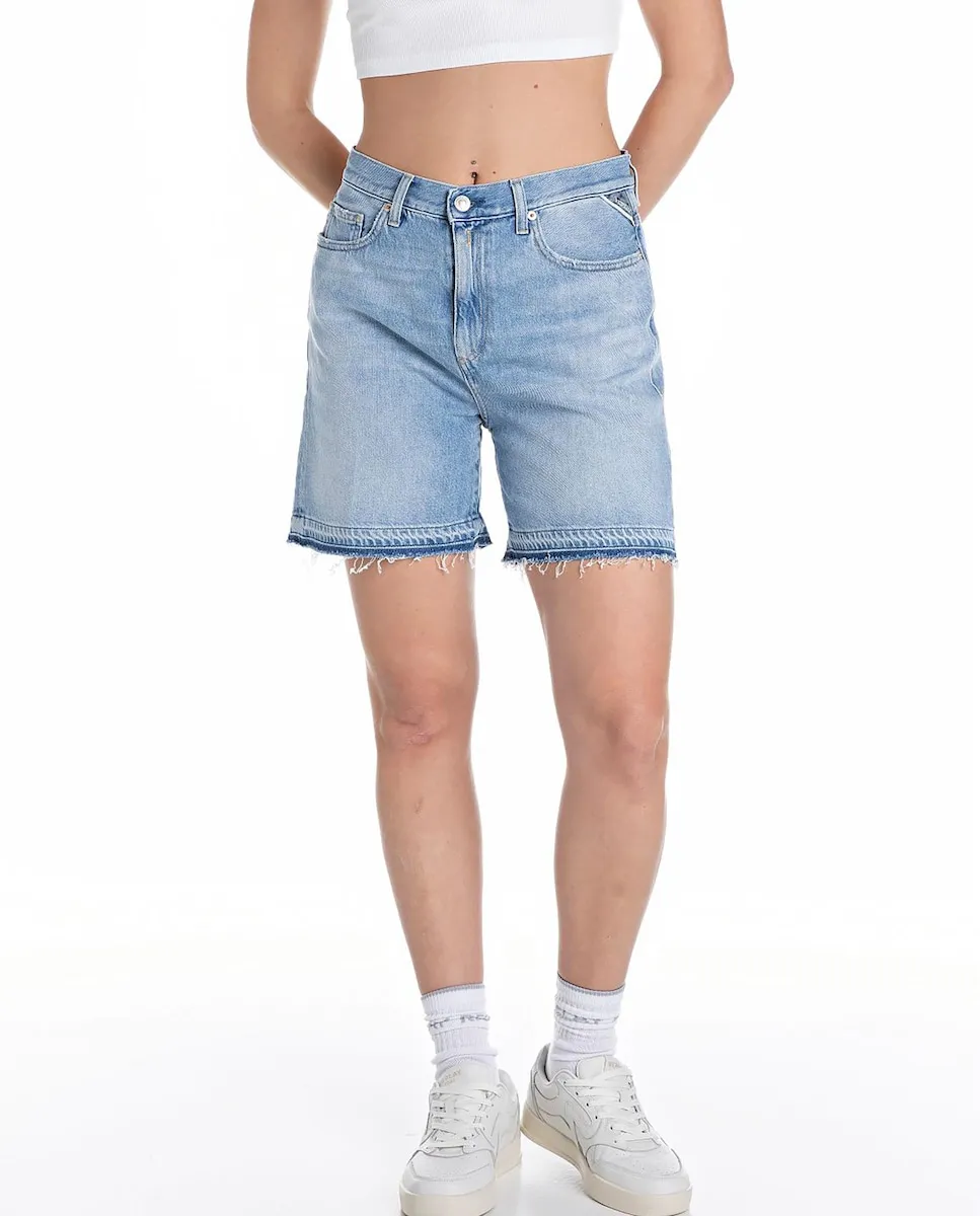 Женские джинсовые шорты с карманами Replay, синий
Женские джинсовые шорты с карманами Replay, синий