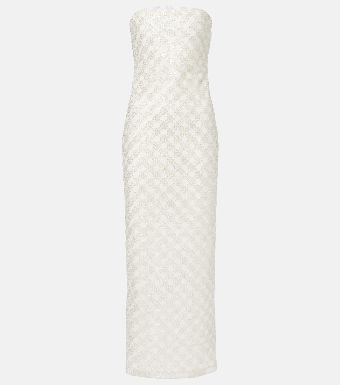 Расшитое бисером макси-платье без бретелей Rotate, Egret
Расшитое бисером макси-платье без бретелей Rotate, Egret