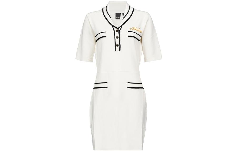 Женское белое короткое платье PINKO 
Женское белое короткое платье PINKO
