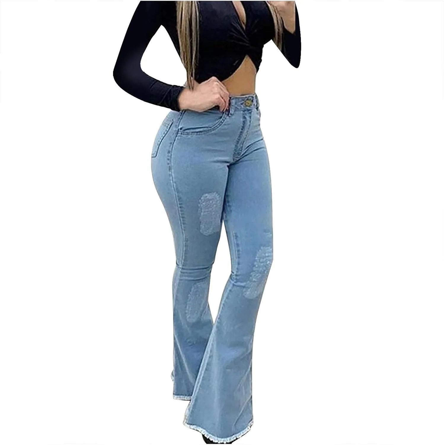 Брюки-клеш для женщин High Rise Flare Jean Lxitoler
Брюки-клеш для женщин High Rise Flare Jean Lxitoler