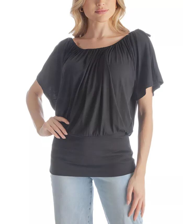 Женский топ с короткими рукавами и разрезом на плече 24seven Comfort Apparel, черный
Женский топ с короткими рукавами и разрезом на плече 24seven Comfort Apparel, черный