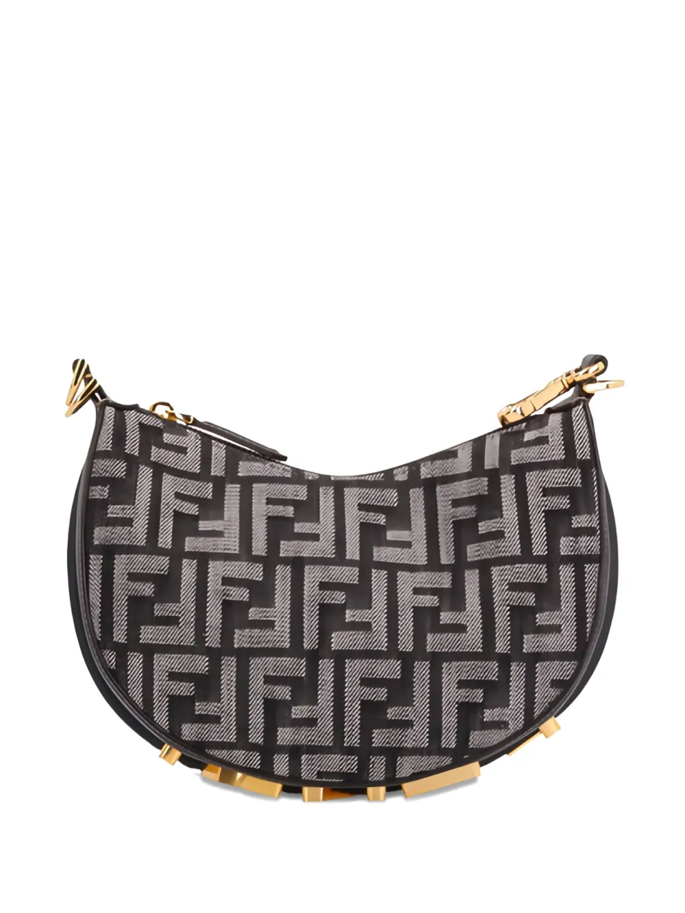 Жаккардовая мини-сумка через плечо с логотипом FF Fendi, синий
Жаккардовая мини-сумка через плечо с логотипом FF Fendi, синий