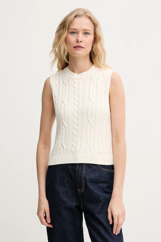 Хлопковая жилетка United Colors Of Benetton, бежевый
Хлопковая жилетка United Colors Of Benetton, бежевый