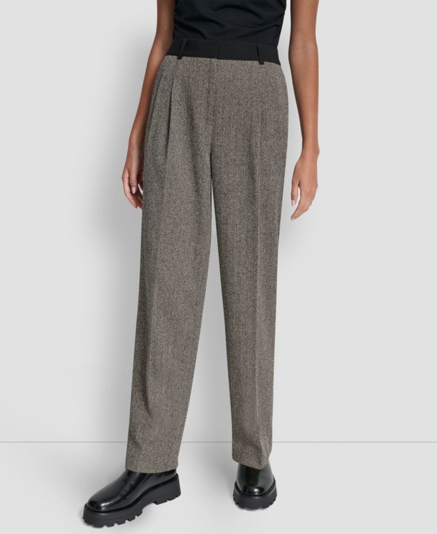 Укороченные брюки с двойной складкой DKNY, Black / Travertine
Укороченные брюки с двойной складкой DKNY, Black / Travertine