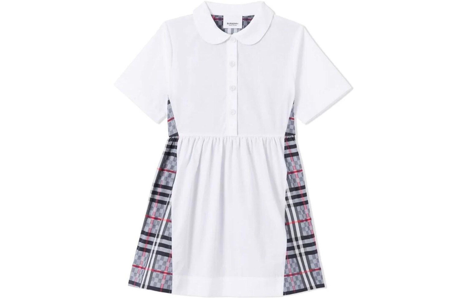 Детское платье Burberry Kids, цвет White 
Детское платье Burberry Kids, цвет White