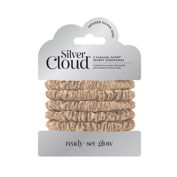 Набор атласных резинок для волос с ионами серебра - маленькие, карамельные, 5 шт./1 упаковка. Silver Cloud Caramel skinny satin scrunchies
Набор атласных резинок для волос с ионами серебра - маленькие, карамельные, 5 шт./1 упаковка. Silver Cloud Caramel skinny satin scrunchies