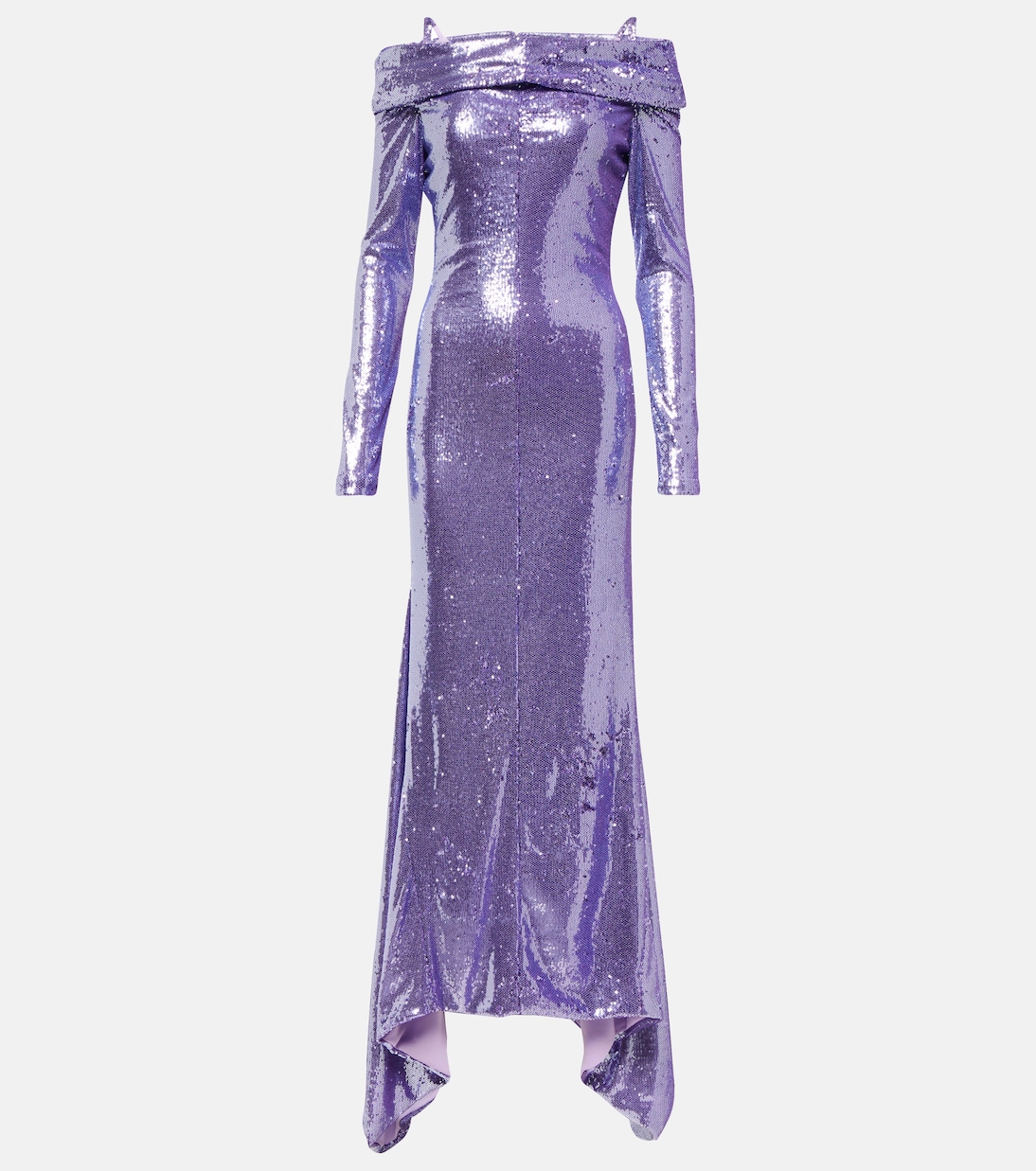 Платье-фанни с открытыми плечами, расшитое пайетками The Attico, Lilac
Платье-фанни с открытыми плечами, расшитое пайетками The Attico, Lilac