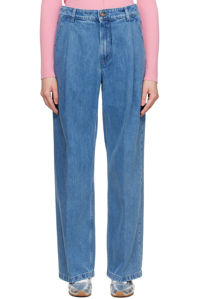 Плиссированные джинсы Maison Kitsuné, индиго
Плиссированные джинсы Maison Kitsuné, индиго