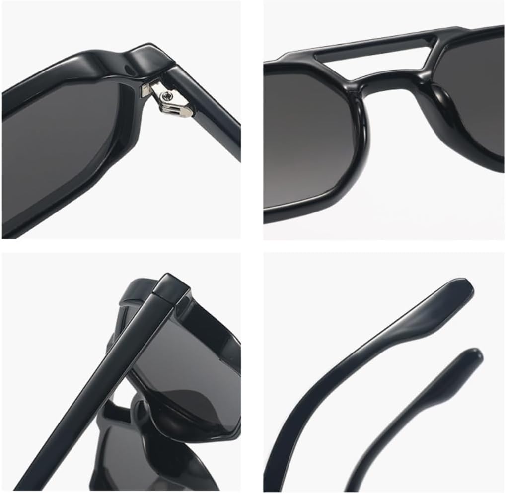 Винтажные солнцезащитные очки с двойной перемычкой, квадратной формы, для женщин и мужчин, с прозрачными линзами цвета океана, заклепками, защитой от УФ-излучения UV400 UATXTAU, Green
Винтажные солнцезащитные очки с двойной перемычкой, квадратной формы, для женщин и мужчин, с прозрачными линзами цвета океана, заклепками, защитой от УФ-излучения UV400 UATXTAU, Green