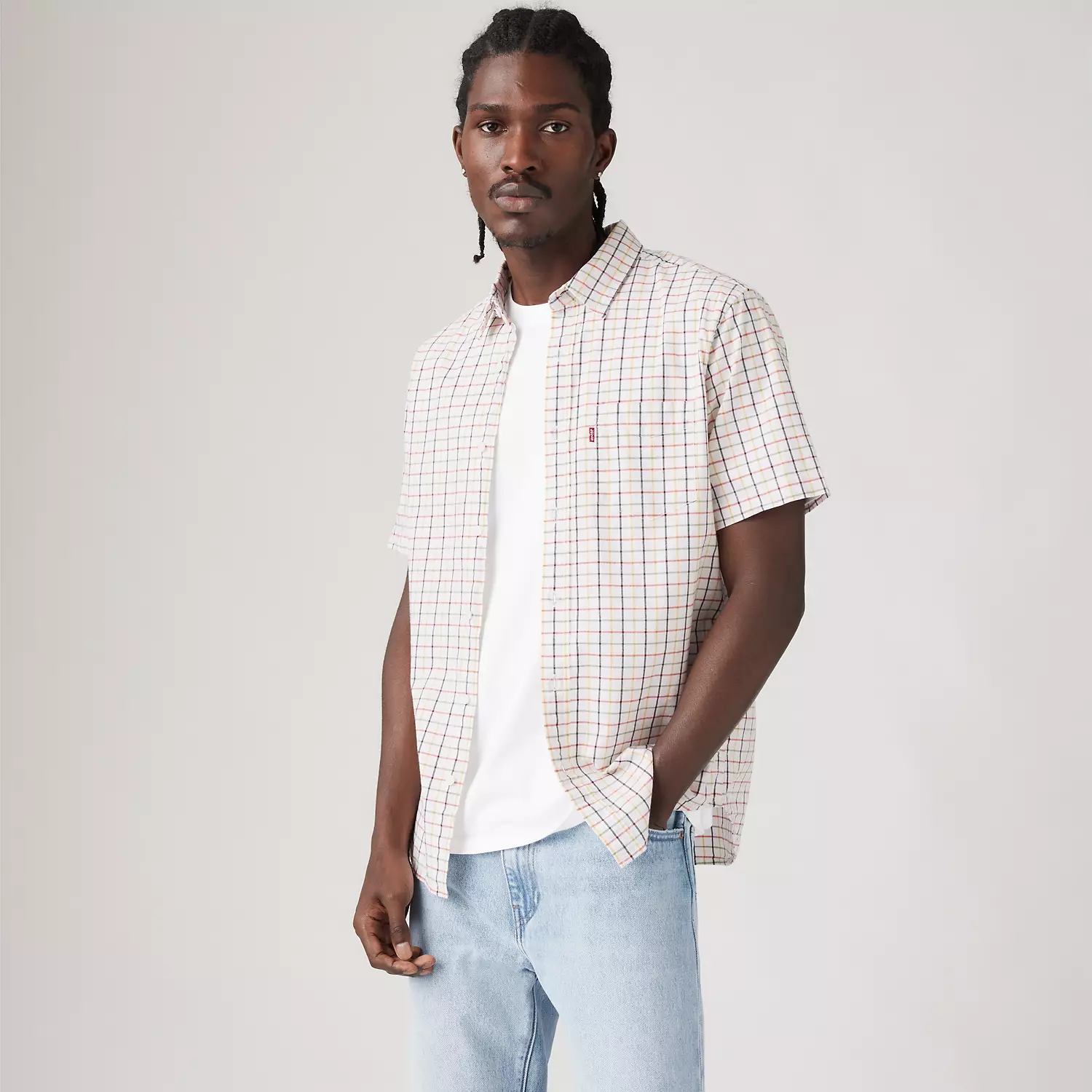 Классическая рубашка с коротким рукавом и одним карманом, стандартный крой Levi's, цвет Bridges Plaid Country Air - Multi-Color
Классическая рубашка с коротким рукавом и одним карманом, стандартный крой Levi's, цвет Bridges Plaid Country Air - Multi-Color