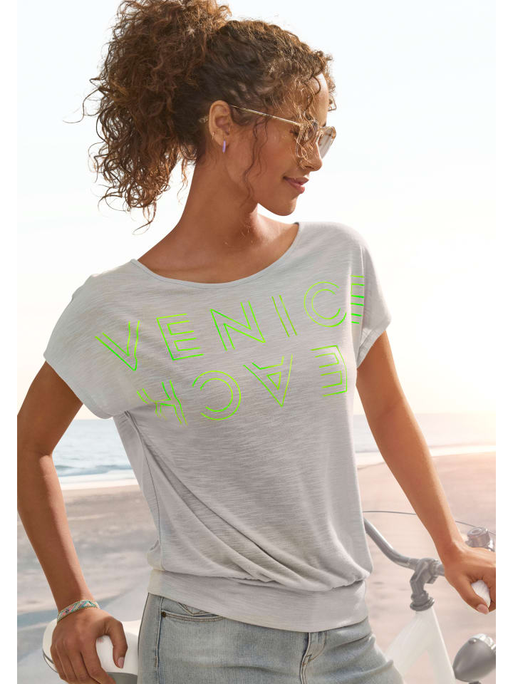 Рубашка с круглым вырезом серо-лаймового цвета Venice Beach
Рубашка с круглым вырезом серо-лаймового цвета Venice Beach