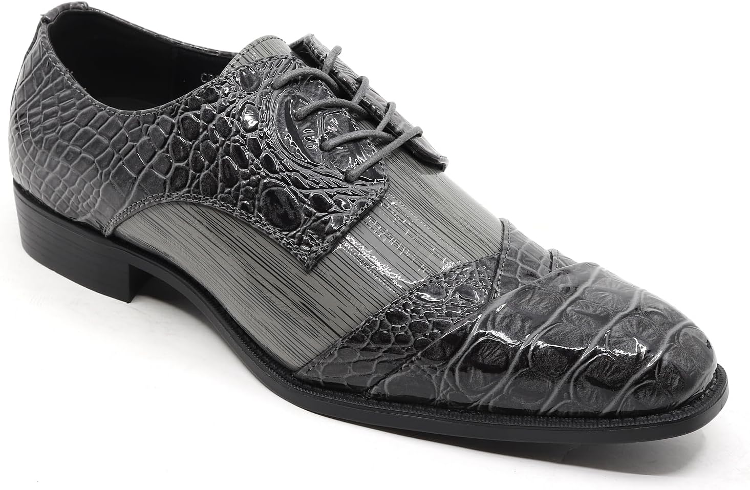 Мужские туфли Metrocharm, смокинг, свадебные, с шнуровкой, носок капля, модель croco-04, серый
Мужские туфли Metrocharm, смокинг, свадебные, с шнуровкой, носок капля, модель croco-04, серый