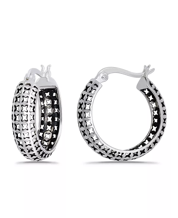 Серьги-Кольца с оксидированным Х-образным вырезом Macy'S, silver
Серьги-Кольца с оксидированным Х-образным вырезом Macy'S, silver