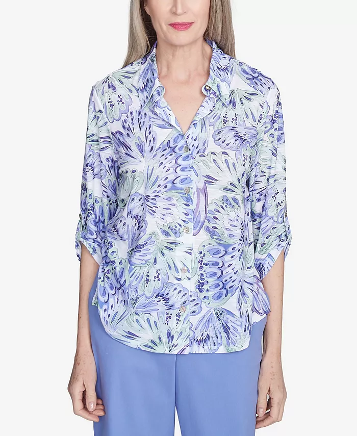 Женский топ Santa Fe с абстрактным принтом бабочек и застежкой на пуговицы Alfred Dunner, мультиколор
Женский топ Santa Fe с абстрактным принтом бабочек и застежкой на пуговицы Alfred Dunner, мультиколор