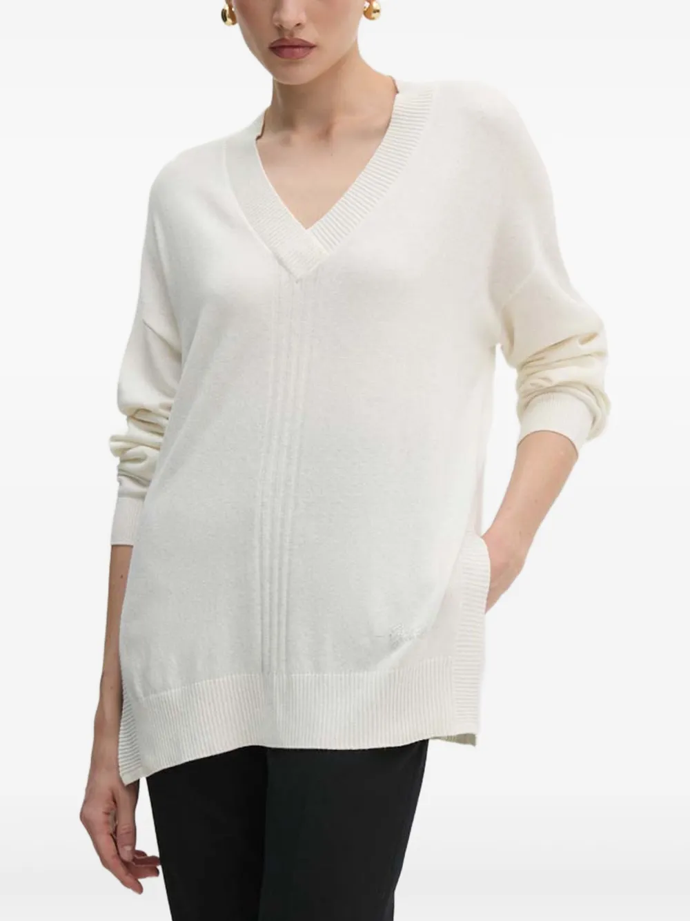 Джемпер с логотипом и V-образным вырезом Guess Usa, белый
Джемпер с логотипом и V-образным вырезом Guess Usa, белый