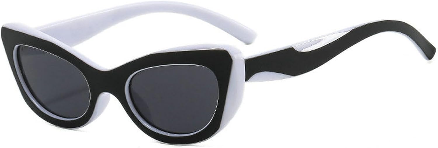 COTIA Модные маленькие солнцезащитные очки «кошачий глаз» для женщин, ретро, милые градиентные, с защитой от УФ-излучения UV400, модные зеленые солнцезащитные очки с леопардовым принтом, Black White
COTIA Модные маленькие солнцезащитные очки «кошачий глаз» для женщин, ретро, милые градиентные, с защитой от УФ-излучения UV400, модные зеленые солнцезащитные очки с леопардовым принтом, Black White