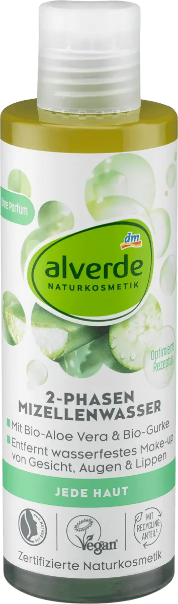 2-фазная мицеллярная вода органическое алоэ вера органическое огурец 200 мл alverde NATURKOSMETIK 
2-фазная мицеллярная вода органическое алоэ вера органическое огурец 200 мл alverde NATURKOSMETIK