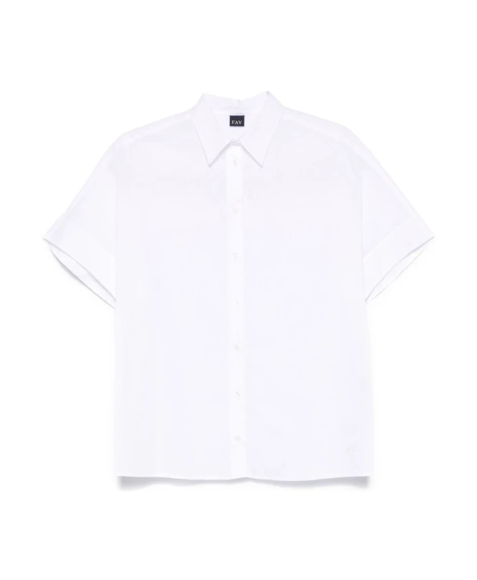 Классическая белая хлопковая рубашка Fay, белый
Классическая белая хлопковая рубашка Fay, белый