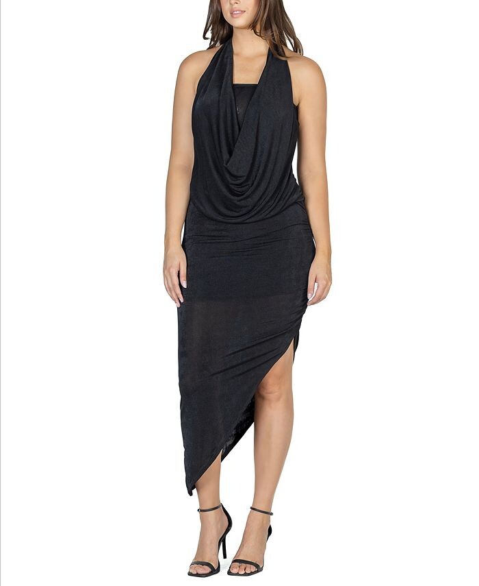 Женское длинное асимметричное платье с открытой спиной и бретельками на шее 24seven Comfort Apparel, черный
Женское длинное асимметричное платье с открытой спиной и бретельками на шее 24seven Comfort Apparel, черный