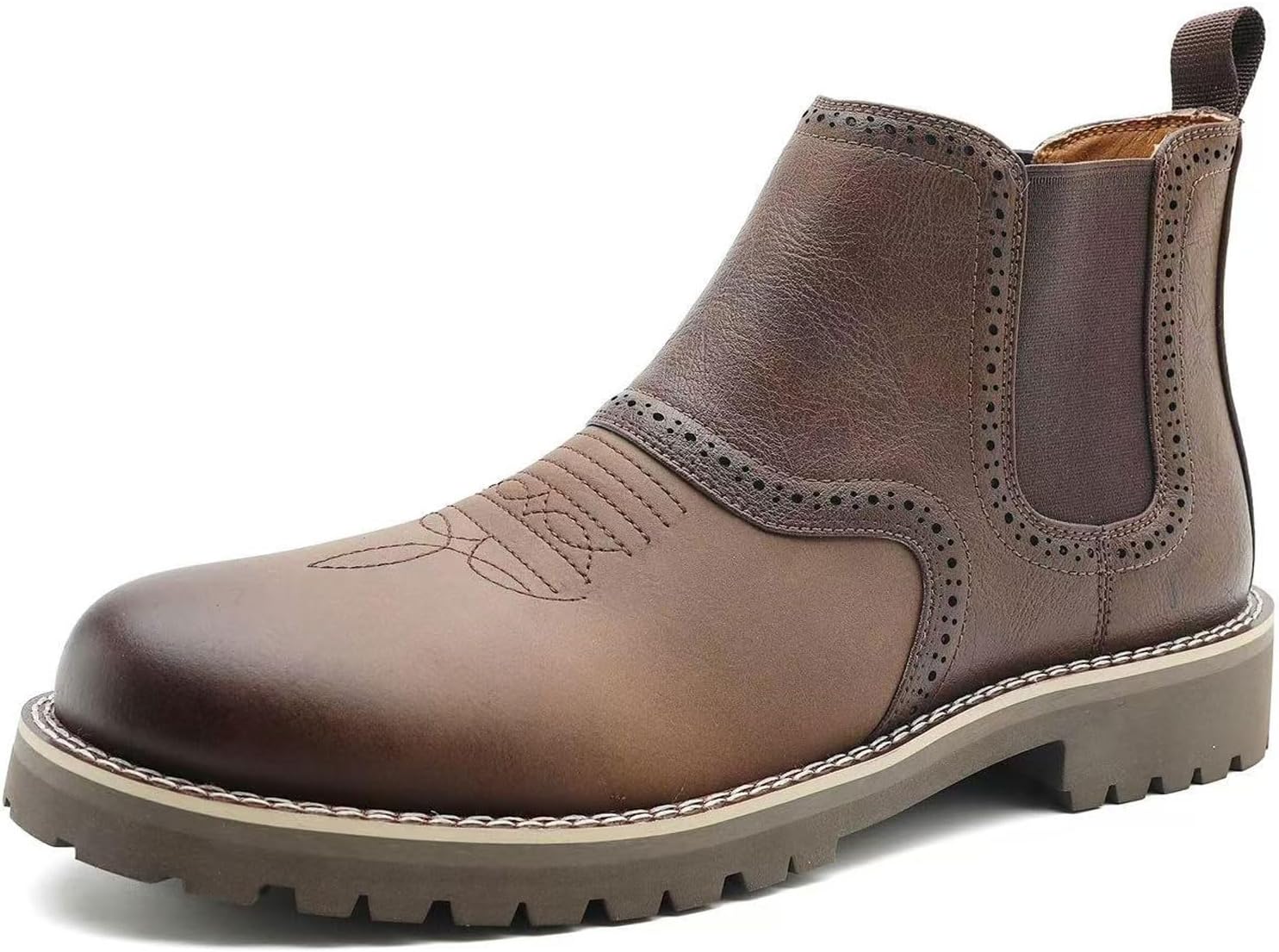 Ботинки Pumalar Chelsea для мужчин, ковбойские ботинки с квадратным носком, легкие ботинки без шнурков, тисненый принт, низкие с эластичной вставкой, повседневные ботинки для свадебной вечеринки и ежедневной носки, коричневый
Ботинки Pumalar Chelsea для мужчин, ковбойские ботинки с квадратным носком, легкие ботинки без шнурков, тисненый принт, низкие с эластичной вставкой, повседневные ботинки для свадебной вечеринки и ежедневной носки, коричневый