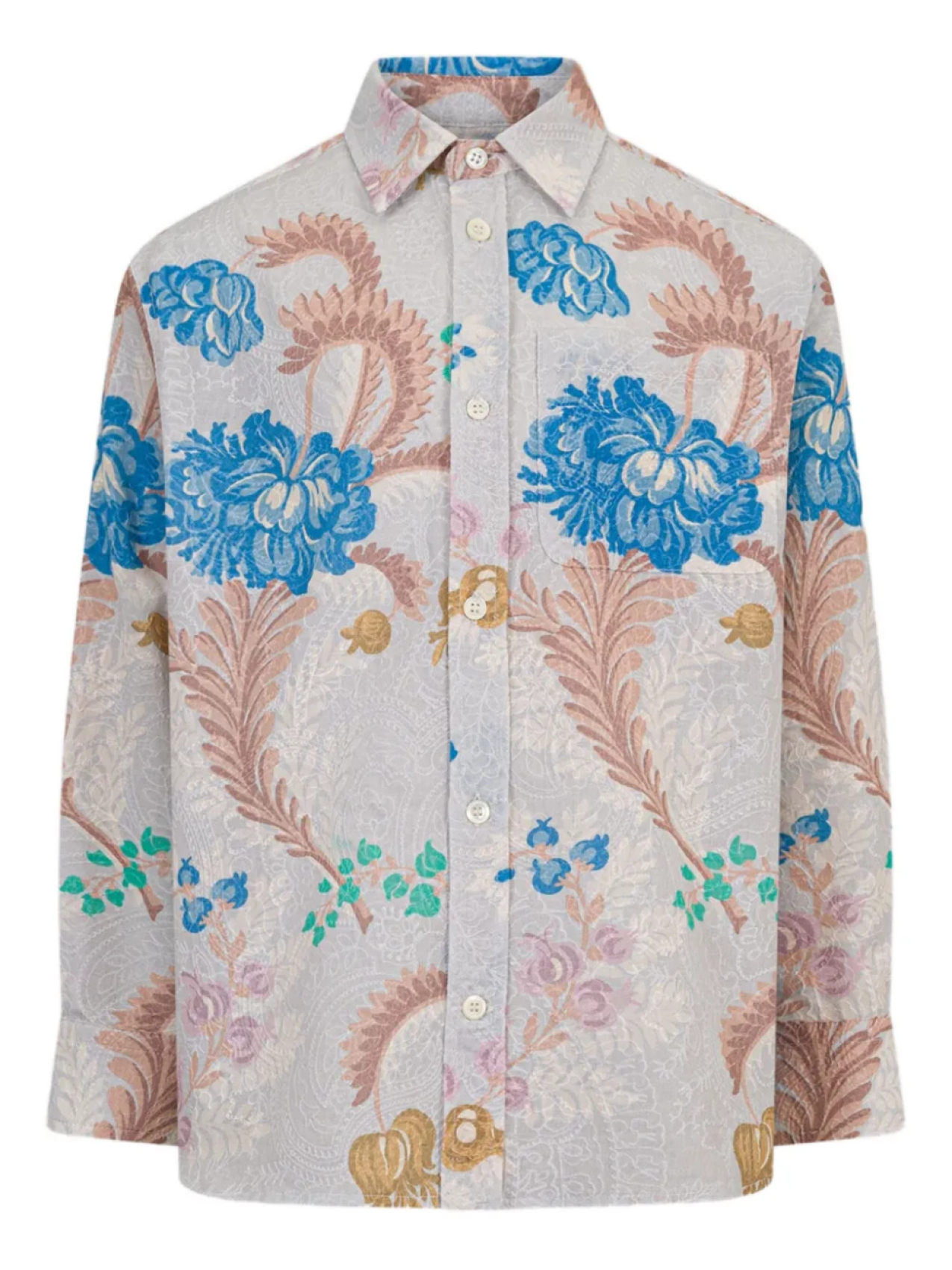 Рубашка из хлопка с цветочным принтом ETRO KIDS, серый
Рубашка из хлопка с цветочным принтом ETRO KIDS, серый