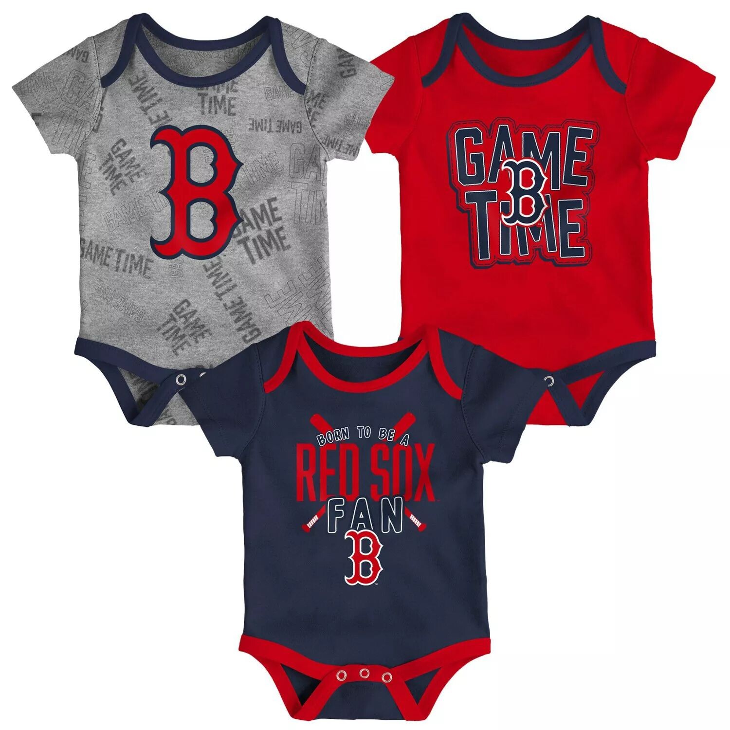 Боди Boston Red Sox для новорожденных и младенцев, темно-синий/красный/серый с меланжевыми оттенками, комплект боди из трех частей Game Time Outerstuff
Боди Boston Red Sox для новорожденных и младенцев, темно-синий/красный/серый с меланжевыми оттенками, комплект боди из трех частей Game Time Outerstuff