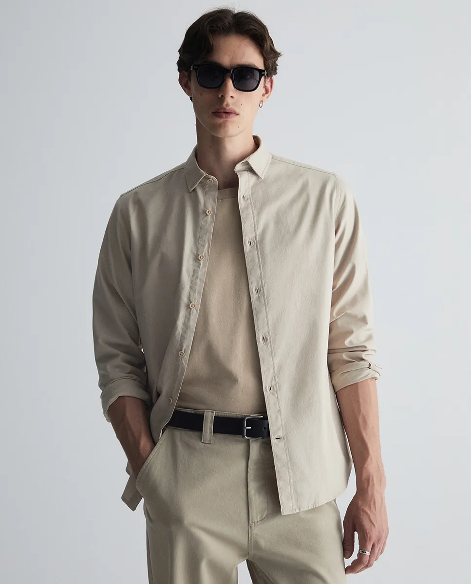 Рубашка из стираного хлопка Sfera, бежевый
Рубашка из стираного хлопка Sfera, бежевый