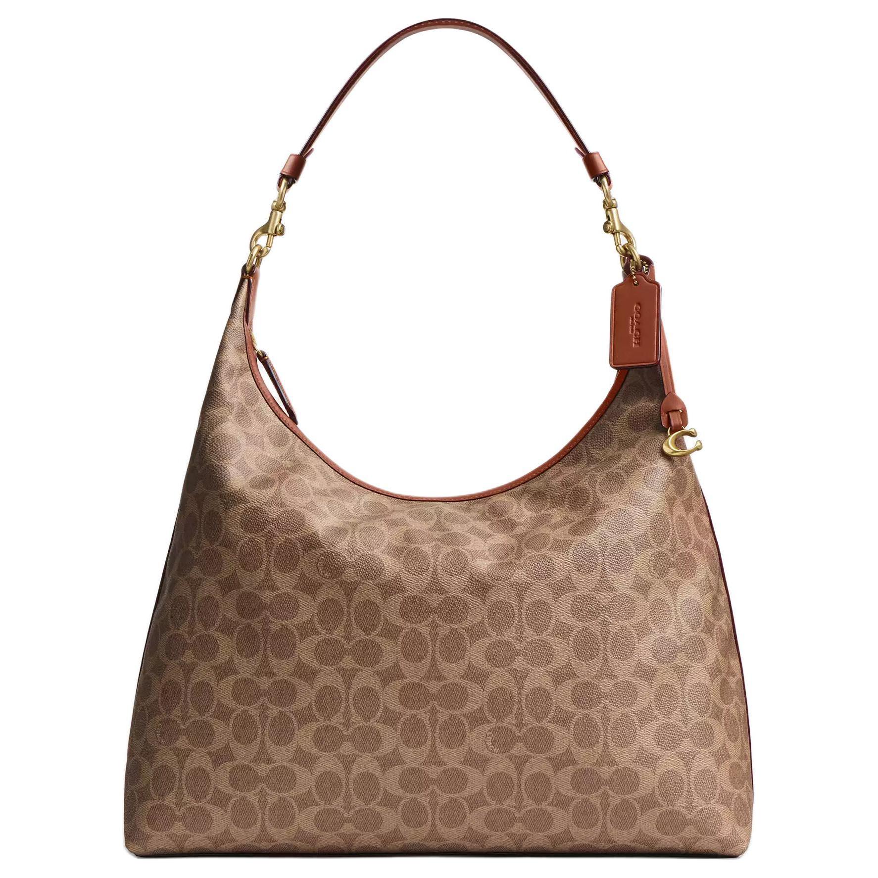 COACH Женская большая сумка через плечо Juliet из прорезиненной ткани с кожаной отделкой карамельного цвета
COACH Женская большая сумка через плечо Juliet из прорезиненной ткани с кожаной отделкой карамельного цвета