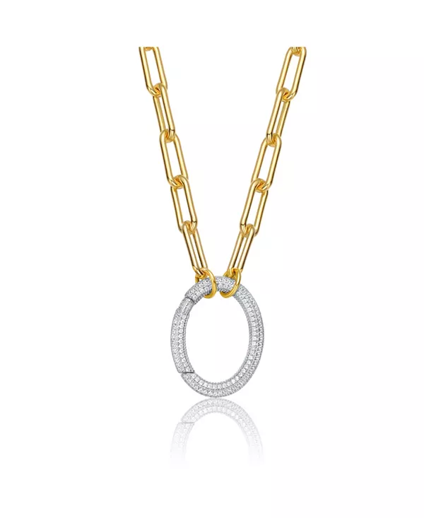 Цепочка прямоугольной формы, покрытая 14-каратным золотом, с подвеской из круглого бриллианта и кубического циркония из стерлингового серебра. Genevive, gold
Цепочка прямоугольной формы, покрытая 14-каратным золотом, с подвеской из круглого бриллианта и кубического циркония из стерлингового серебра. Genevive, gold