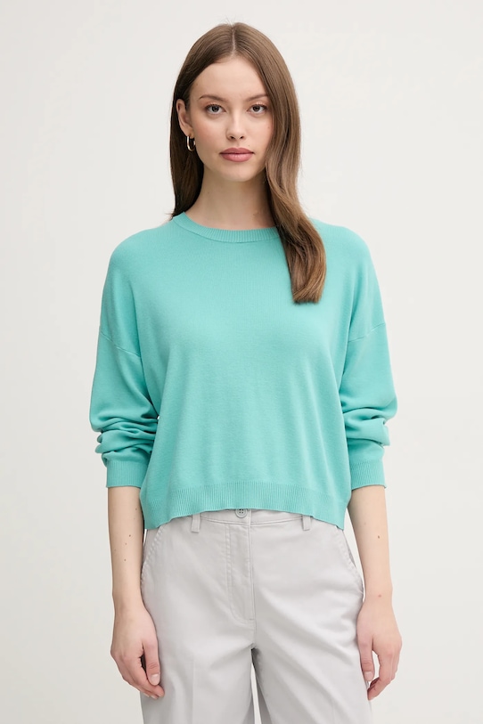 Хлопковый свитер United Colors Of Benetton, бирюзовый
Хлопковый свитер United Colors Of Benetton, бирюзовый