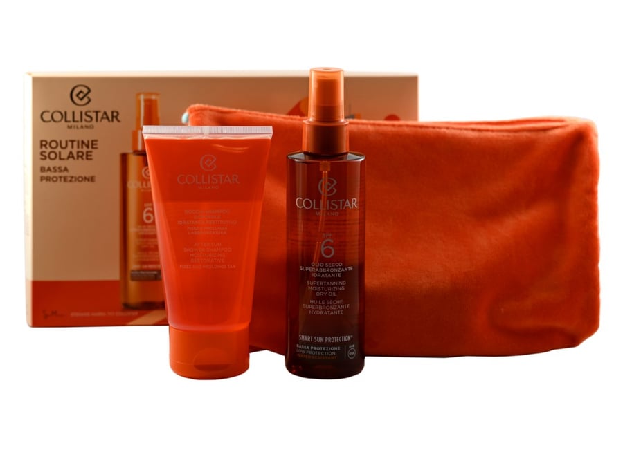 Collistar, Косметический набор, масло для загара SPF 6 200 мл, гель - шампунь после загара для тела и волос 150 мл, косметичка
Collistar, Косметический набор, масло для загара SPF 6 200 мл, гель - шампунь после загара для тела и волос 150 мл, косметичка