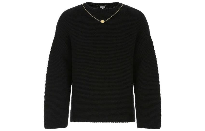 Loewe Мужской кашемировый свитер с круглым вырезом, черный
Loewe Мужской кашемировый свитер с круглым вырезом, черный