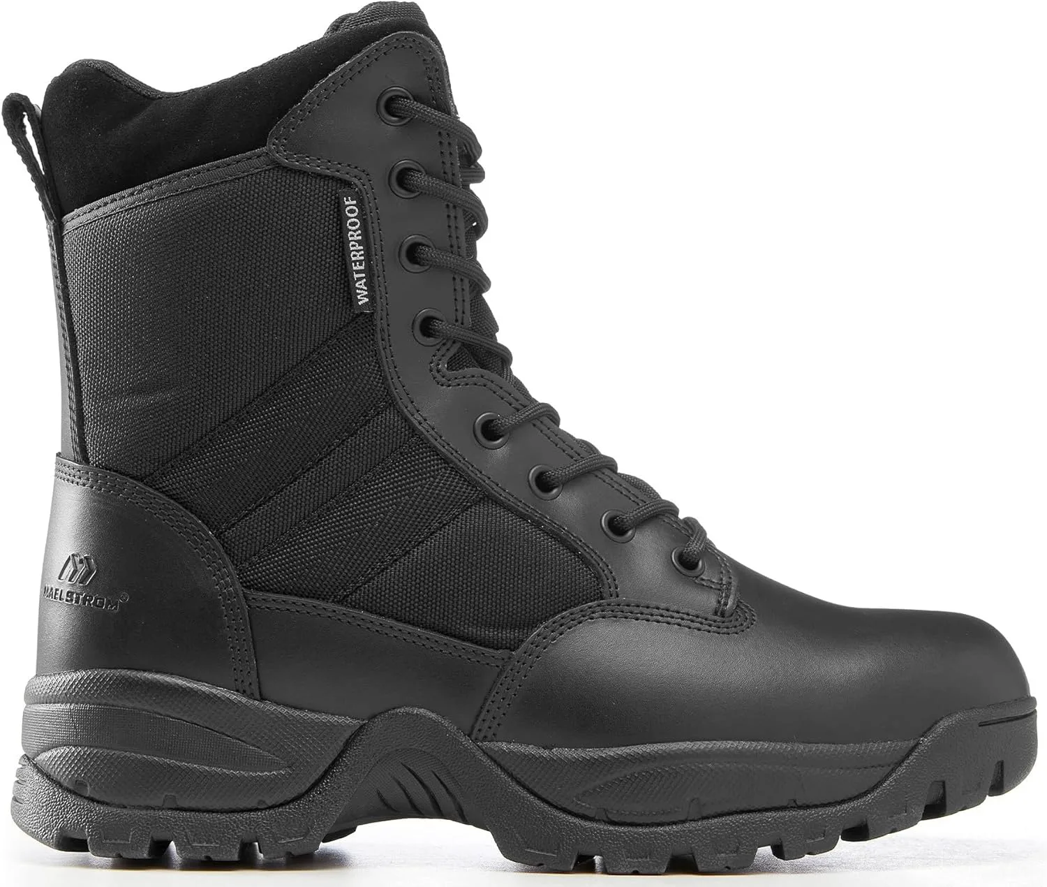 Мужские тактические рабочие ботинки Maelstrom с боковой молнией - легкая кожаная обувь в военном стиле, комфортная, прочная и дышащая для активного отдыха на природе, черный
Мужские тактические рабочие ботинки Maelstrom с боковой молнией - легкая кожаная обувь в военном стиле, комфортная, прочная и дышащая для активного отдыха на природе, черный