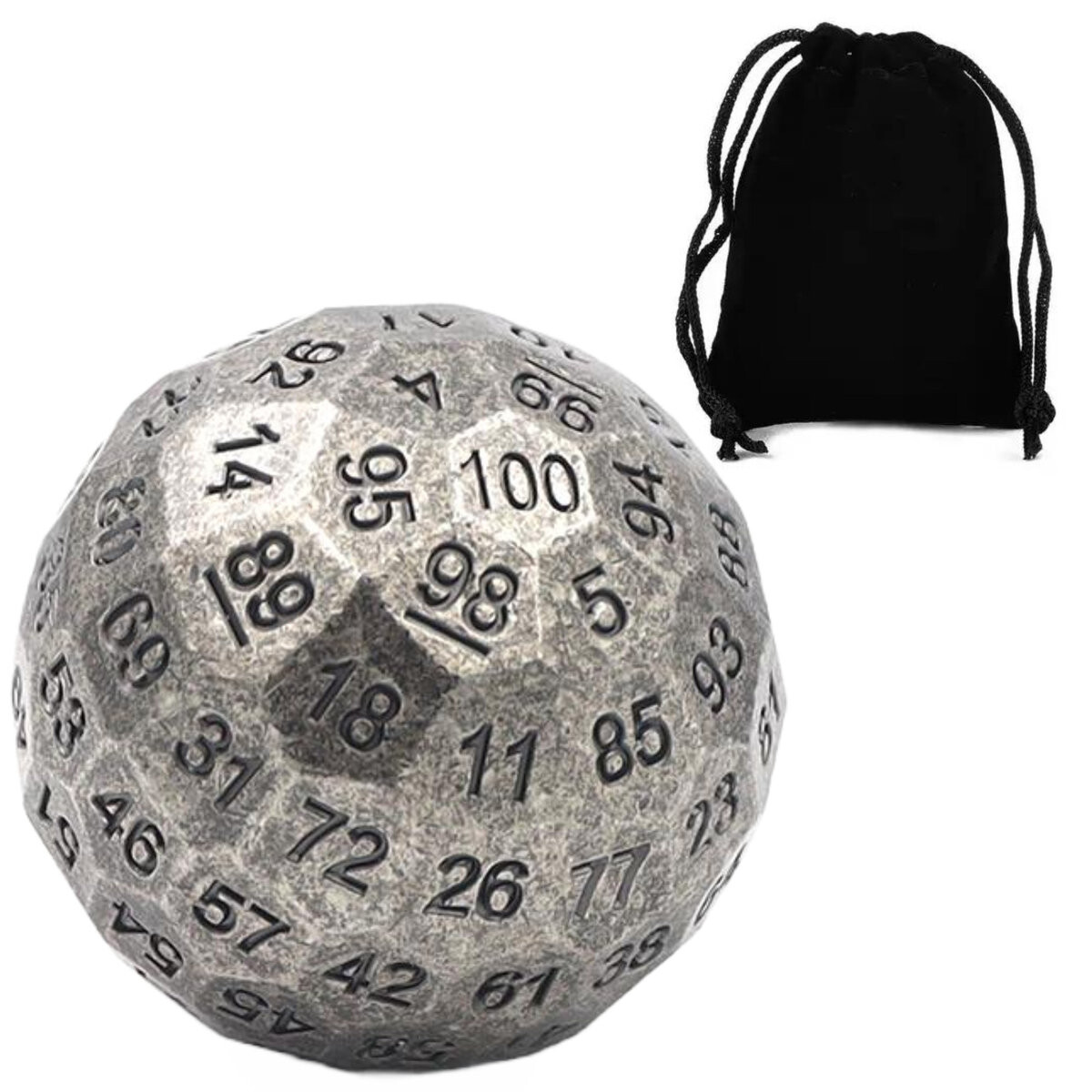 Игральные кости для РПГ Металлические игральные кости стогранные D100 Серебристые, РГФК RGFK
Игральные кости для РПГ Металлические игральные кости стогранные D100 Серебристые, РГФК RGFK