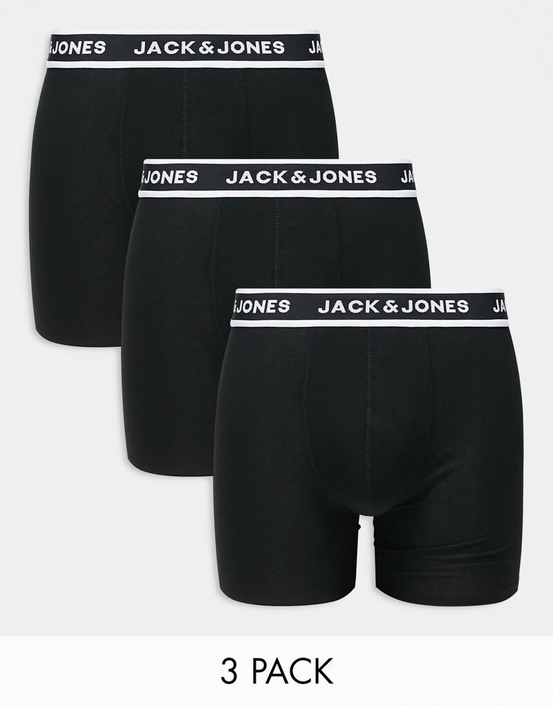 Jack & Jones — комплект из 3 черных длинных боксеров
Jack & Jones — комплект из 3 черных длинных боксеров