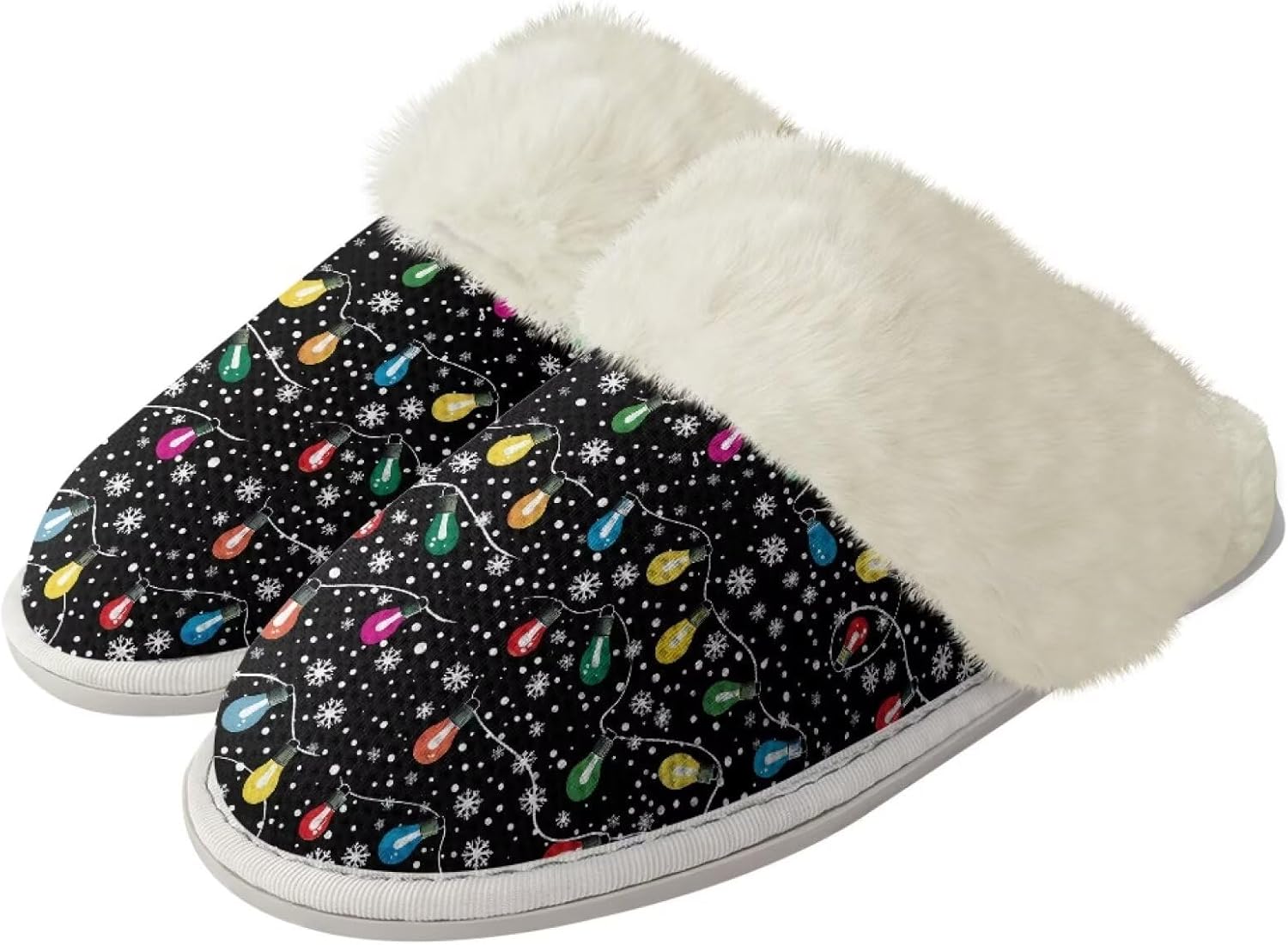 Тапочки Srengjodk из фланелевой хлопковой ткани с меховой окантовкой, домашние тапочки без задника, тапочки для женщин и мужчин, размер 36-47, Christmas Lights Print
Тапочки Srengjodk из фланелевой хлопковой ткани с меховой окантовкой, домашние тапочки без задника, тапочки для женщин и мужчин, размер 36-47, Christmas Lights Print