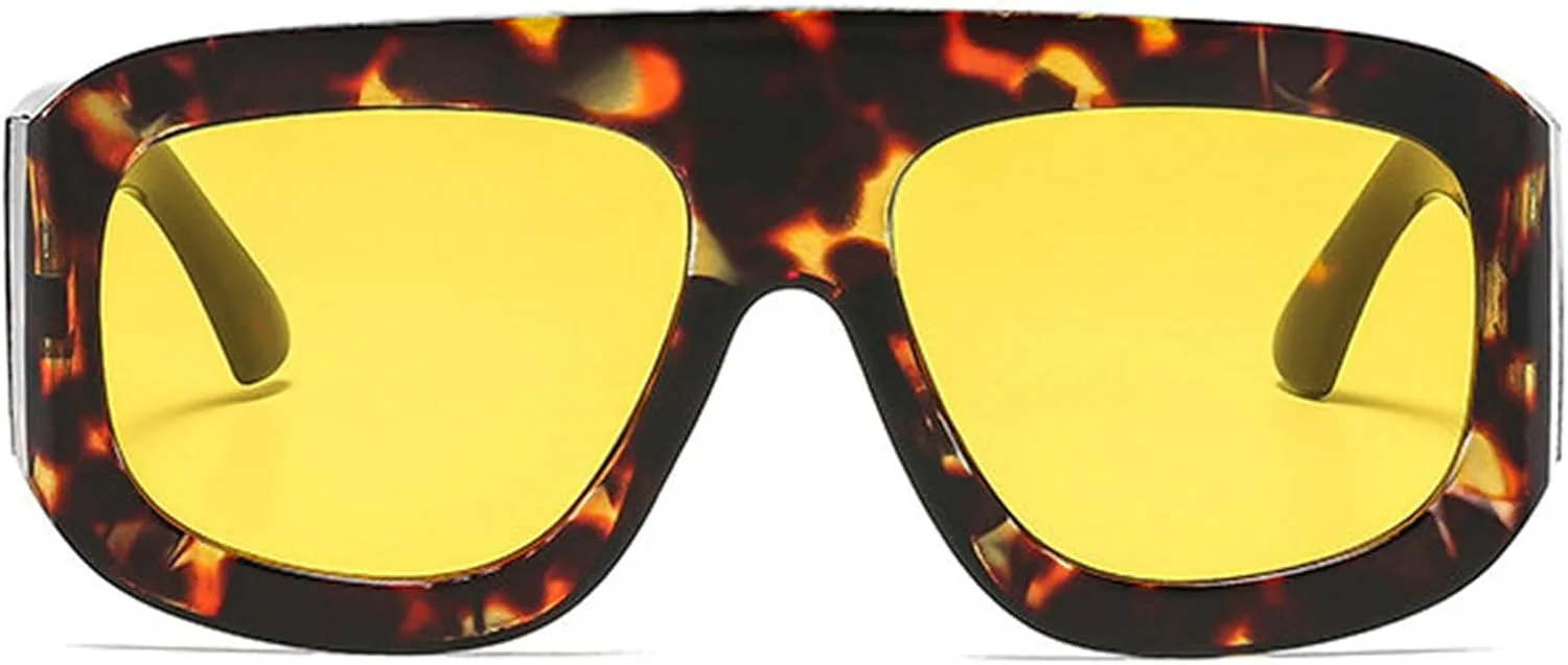 COTIA Модные квадратные солнцезащитные очки большого размера для женщин и мужчин, с толстой оправой, широкими дужками, в винтажном панк-стиле, Leopard Yellow
COTIA Модные квадратные солнцезащитные очки большого размера для женщин и мужчин, с толстой оправой, широкими дужками, в винтажном панк-стиле, Leopard Yellow