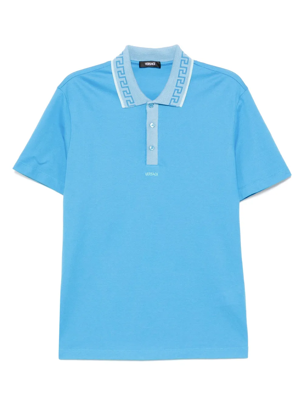 Рубашка поло с узором Grecca VERSACE, синий
Рубашка поло с узором Grecca VERSACE, синий