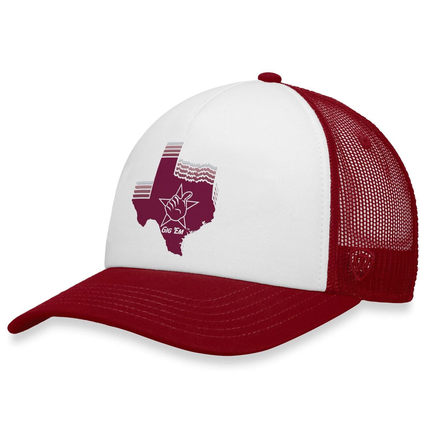 Мужская кепка Top of the World белого/бордового цвета Texas A&M Aggies Tone Down Trucker Snapback
Мужская кепка Top of the World белого/бордового цвета Texas A&M Aggies Tone Down Trucker Snapback