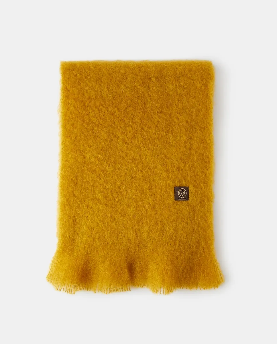 Шарф из мохера и шерсти Mantas Ezcaray, горчичный
Шарф из мохера и шерсти Mantas Ezcaray, горчичный